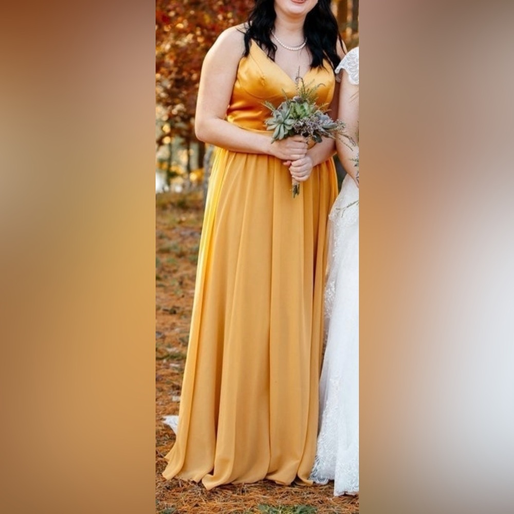 Mustard Yellow Maid of Honor Dress